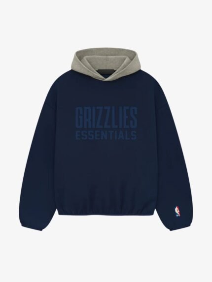 Essentials Grizzlies Pullover Hoodie – Navy
