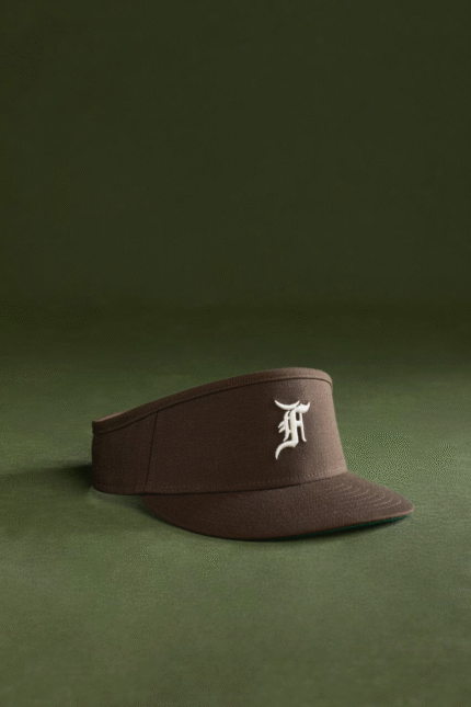 Fitted Visor Brown Hat