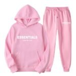 Fear of God Essentials Hoodie Pink Tracksuit