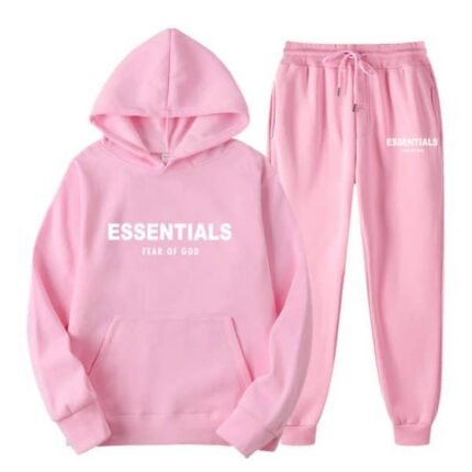 Fear of God Essentials Hoodie Pink Tracksuit